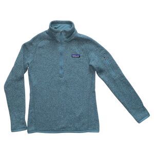 Womens Patagonia Worn Wear Better Sweater 1/4 Zip Fleece Jacket Shadow Blue XS